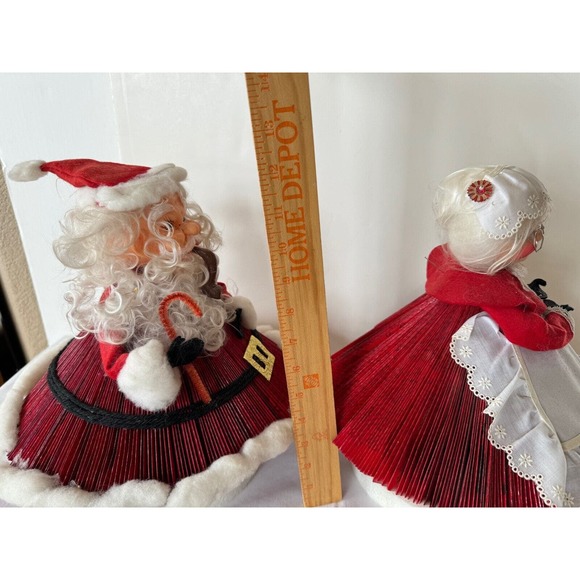 Vintage Santa Mrs Claus Figures Handmade Folded Magazine 13" Large Table Decor - Picture 6 of 13